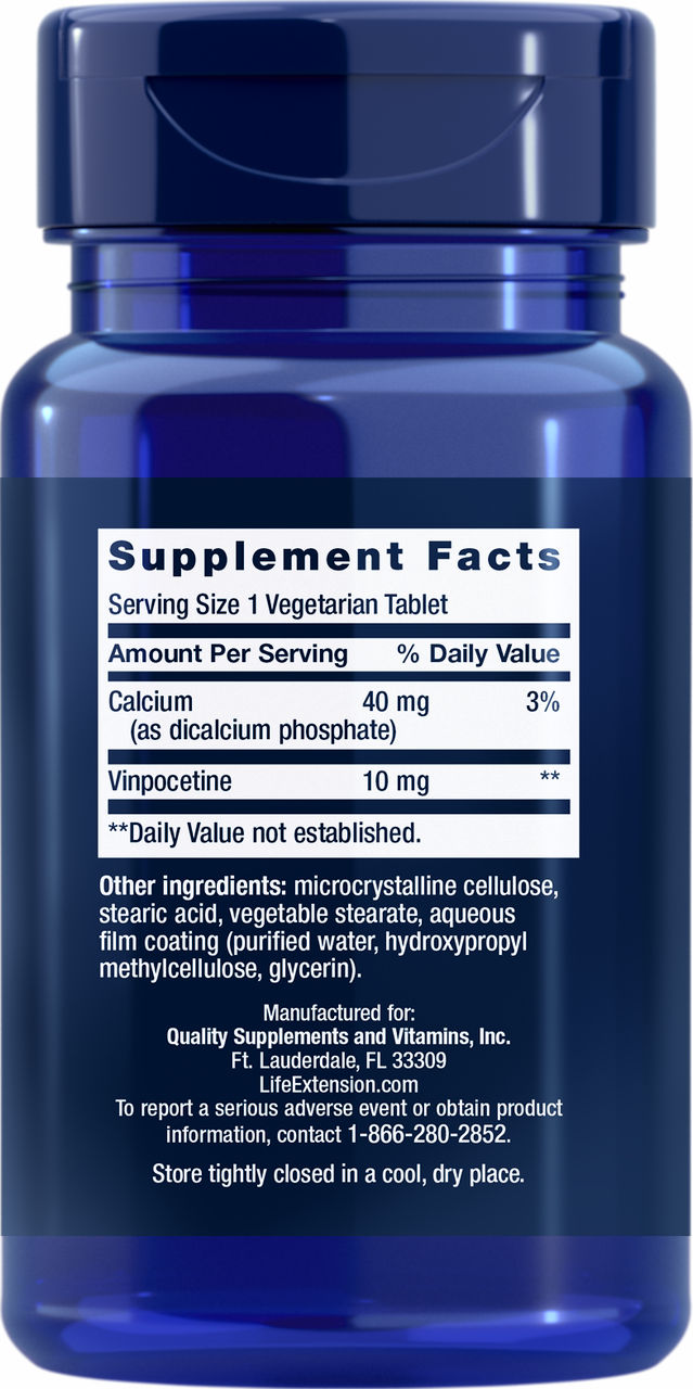 Vinpocetine 10 mg, 100 vegetarian tablets #1327