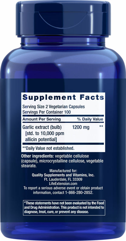 Optimized Garlic 200 vegetarian capsules #1394