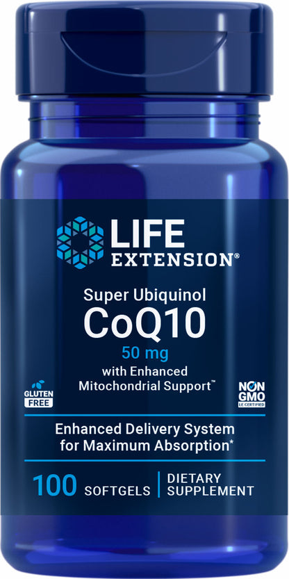 Super Ubiquinol CoQ10 with Enhanced Mitochondrial Support™ 50 mg, 100 softgels #1425