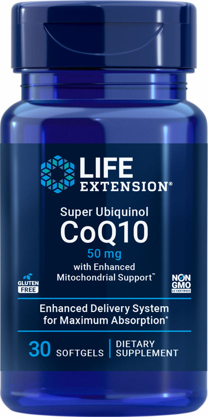 Super Ubiquinol CoQ10 with Enhanced Mitochondrial Support™ 50 mg, 30 softgels #1427