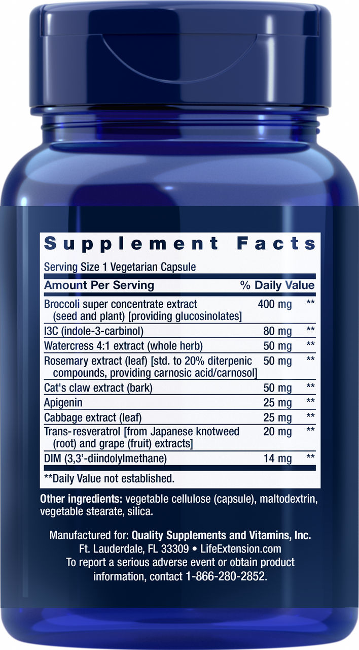 Triple Action Cruciferous Vegetable Extract and Resveratrol 60 vegetarian capsules #1469