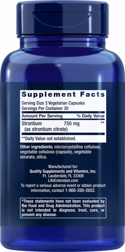 Strontium Caps 750 mg, 90 vegetarian capsules #1476