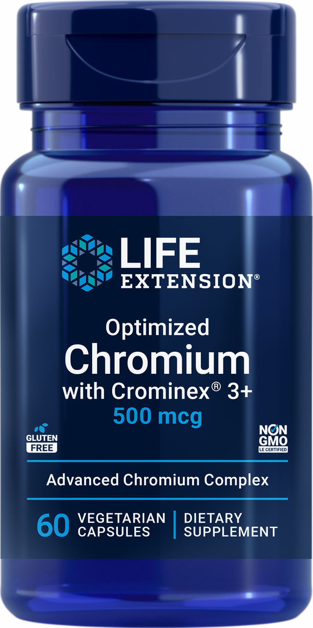 Optimized Chromium with Crominex® 3+ 500 mcg, 60 vegetarian capsules #1504