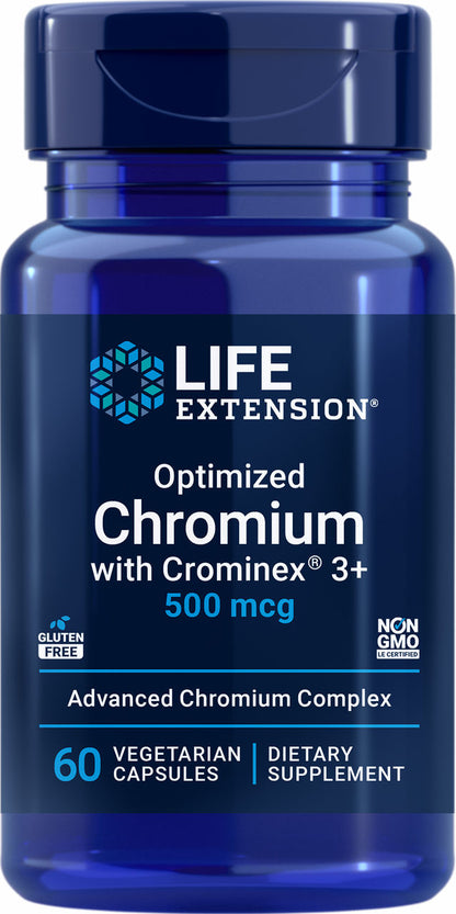 Optimized Chromium with Crominex® 3+ 500 mcg, 60 vegetarian capsules #1504