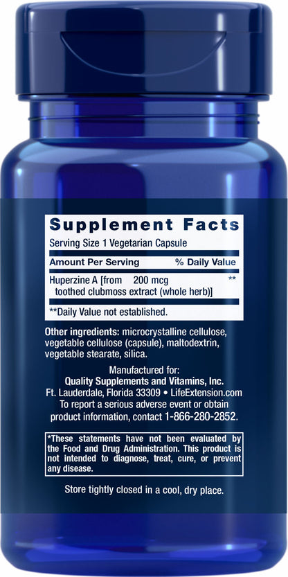 Huperzine A 200 mcg, 60 vegetarian capsules #1527