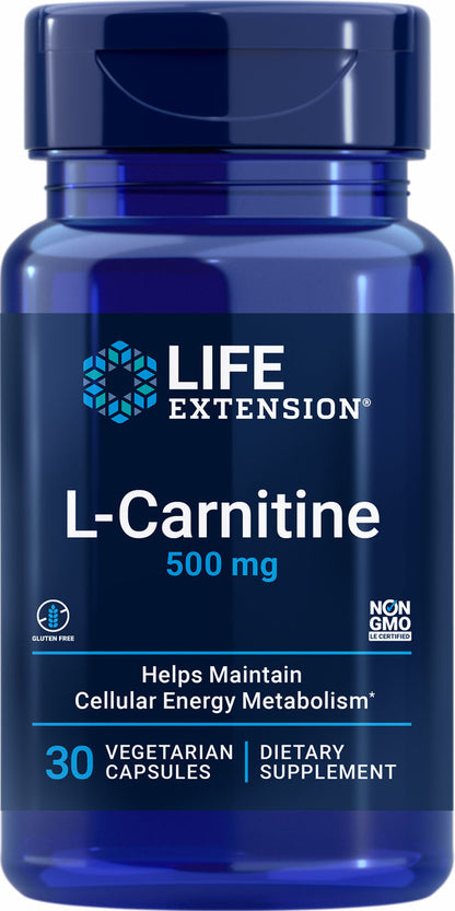 L Carnitine 500 mg, 30 vegetarian capsules #1532