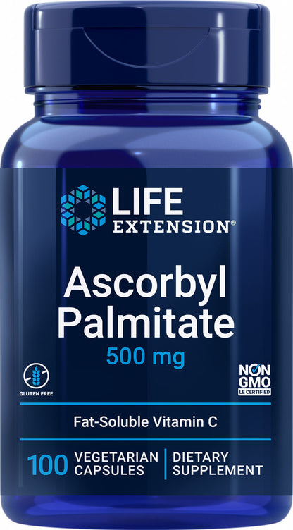 Ascorbyl Palmitate 500 mg, 100 vegetarian capsules #1533