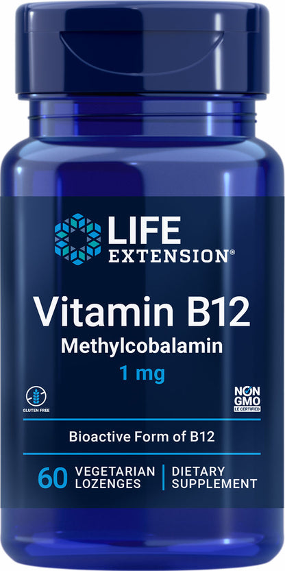 Vitamin B12 Methylcobalamin 1 mg, 60 vegetarian lozenges #1536