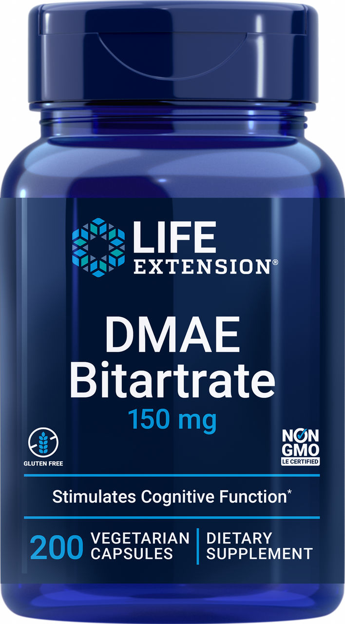 DMAE Bitartrate 150 mg, 200 vegetarian capsules #1540