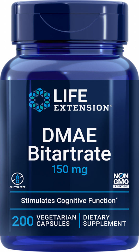 DMAE Bitartrate 150 mg, 200 vegetarian capsules #1540