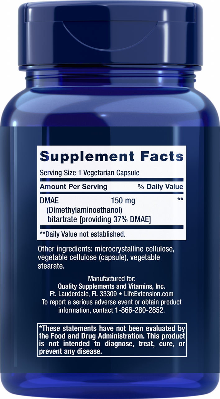 DMAE Bitartrate 150 mg, 200 vegetarian capsules #1540