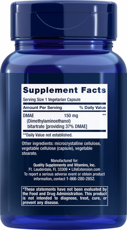 DMAE Bitartrate 150 mg, 200 vegetarian capsules #1540