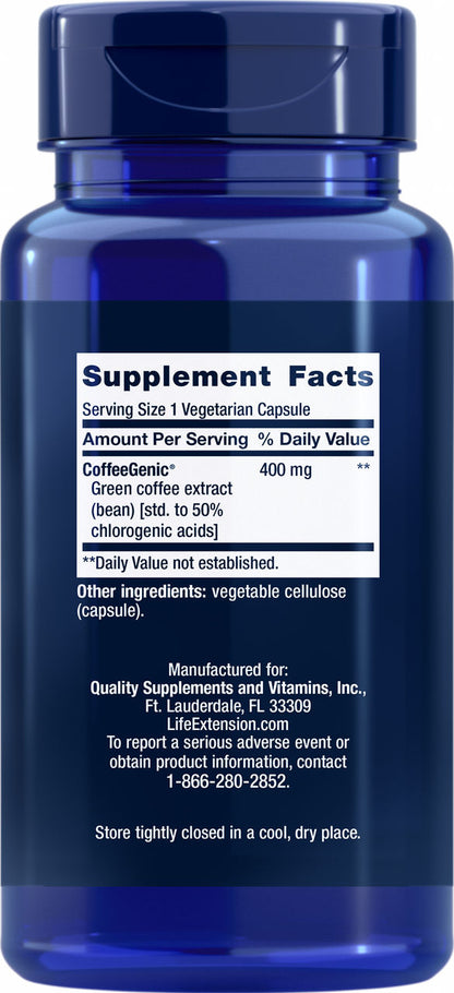 CoffeeGenic® Green Coffee Extract 400 mg, 90 vegetarian capsules #1620