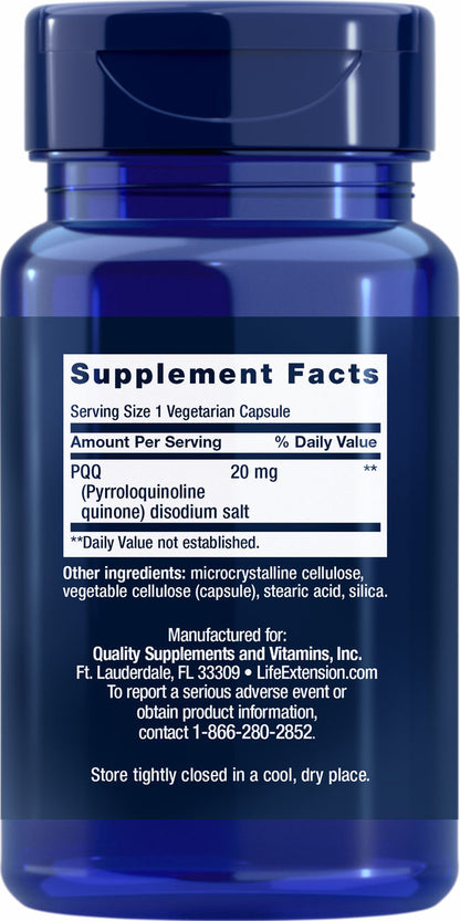 PQQ Caps 20 mg, 30 vegetarian capsules #1647