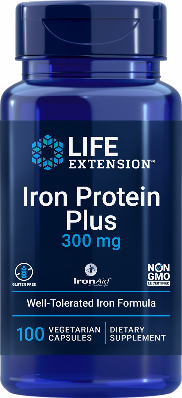 Iron Protein Plus 300 mg, 100 vegetarian capsules #1677