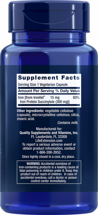 Iron Protein Plus 300 mg, 100 vegetarian capsules #1677