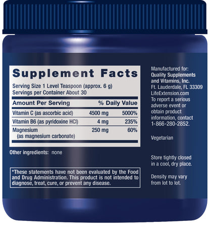 Effervescent Vitamin C Magnesium Crystals 180 grams #1736