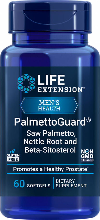 PalmettoGuard® Saw Palmetto, Nettle Root and Beta-Sitosterol 60 softgels #1790