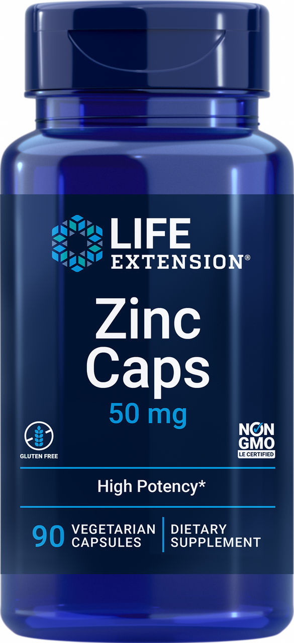 Zinc Caps 50 mg, 90 vegetarian capsules #1813