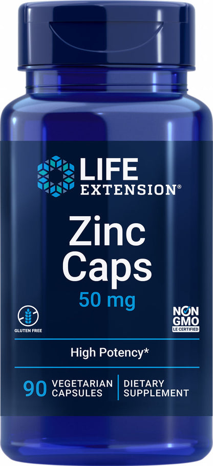 Zinc Caps 50 mg, 90 vegetarian capsules #1813