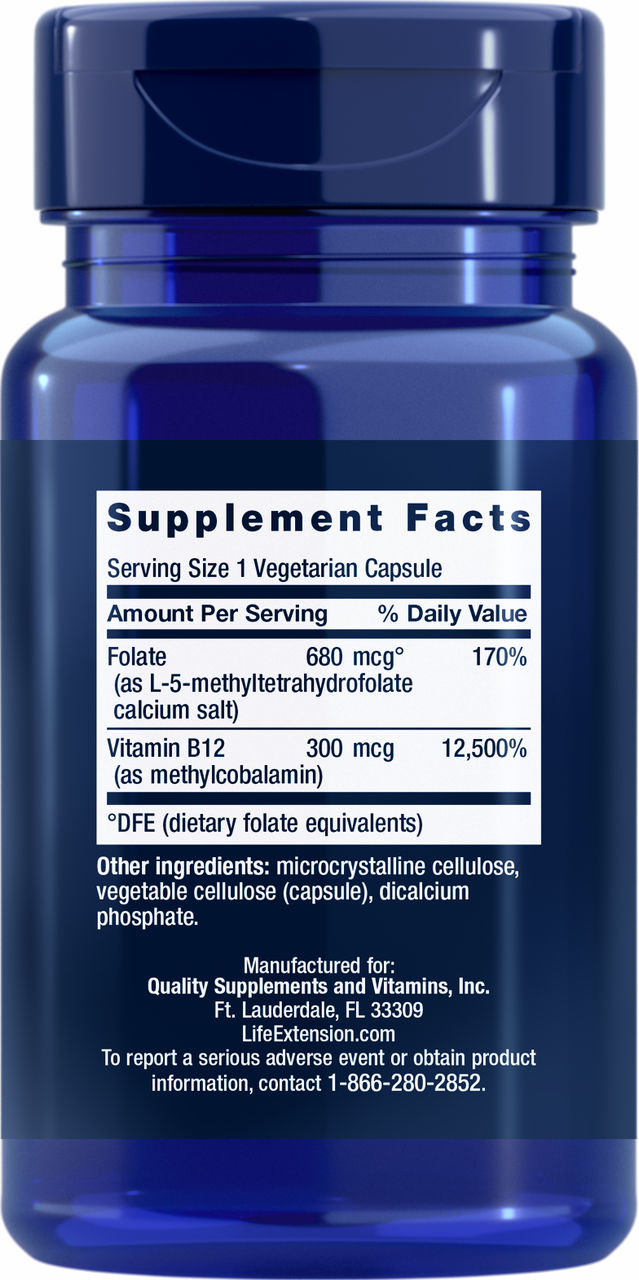 BioActive Folate & Vitamin B12 90 vegetarian capsules #1842