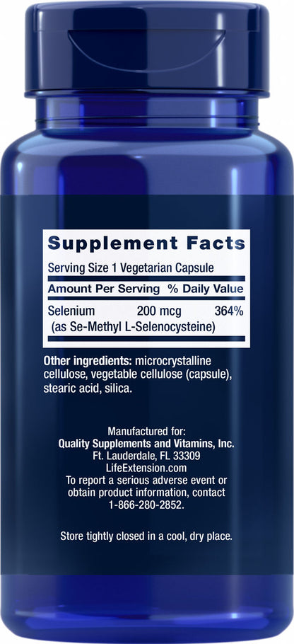 Se Methyl L Selenocysteine 200 mcg, 90 vegetarian capsules #1879