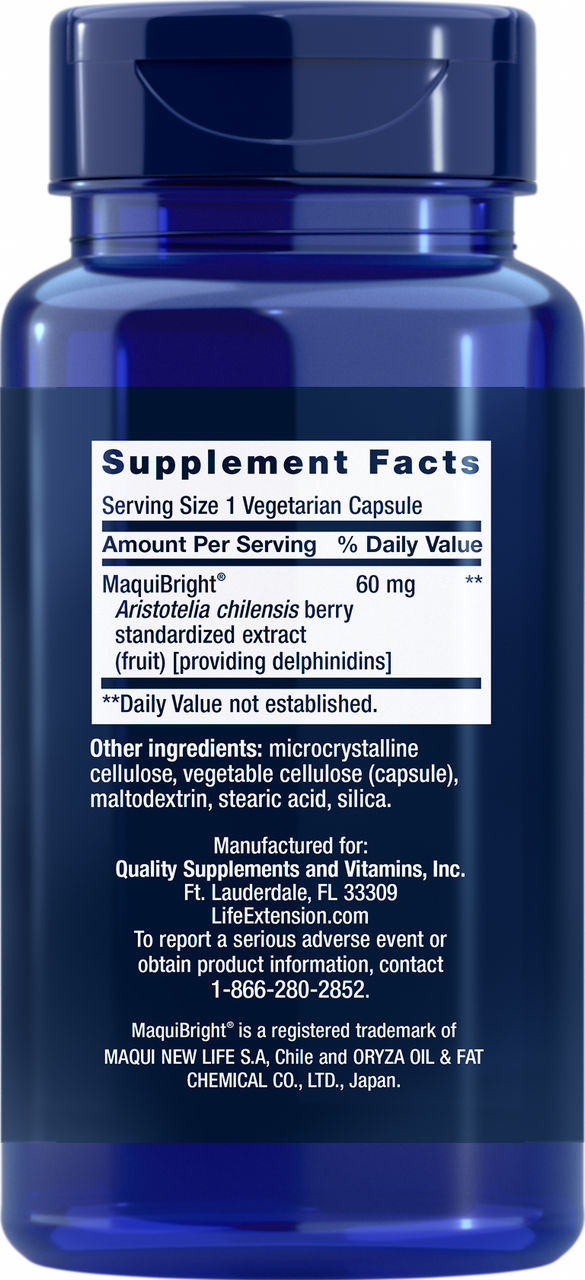 Tear Support with MaquiBright® Maqui Berry Extract 60 mg, 30 vegetarian capsules #1918