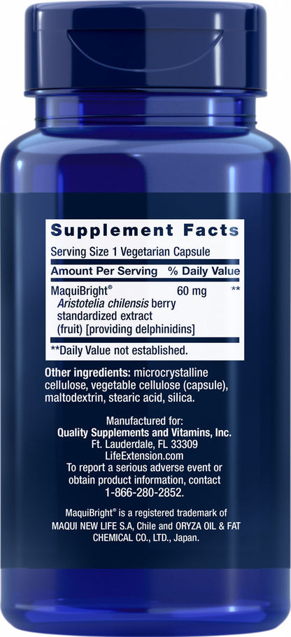 Tear Support with MaquiBright® Maqui Berry Extract 60 mg, 30 vegetarian capsules #1918
