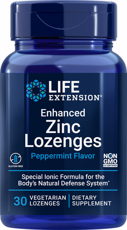Enhanced Zinc Lozenges (Peppermint) 30 vegetarian lozenges #1961