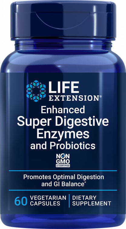 Enhanced Super Digestive Enzymes and Probiotics 60 vegetarian capsules #2022