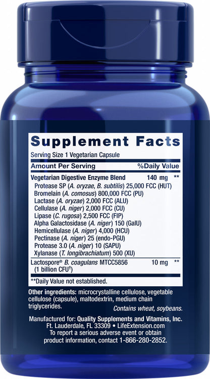 Enhanced Super Digestive Enzymes and Probiotics 60 vegetarian capsules #2022