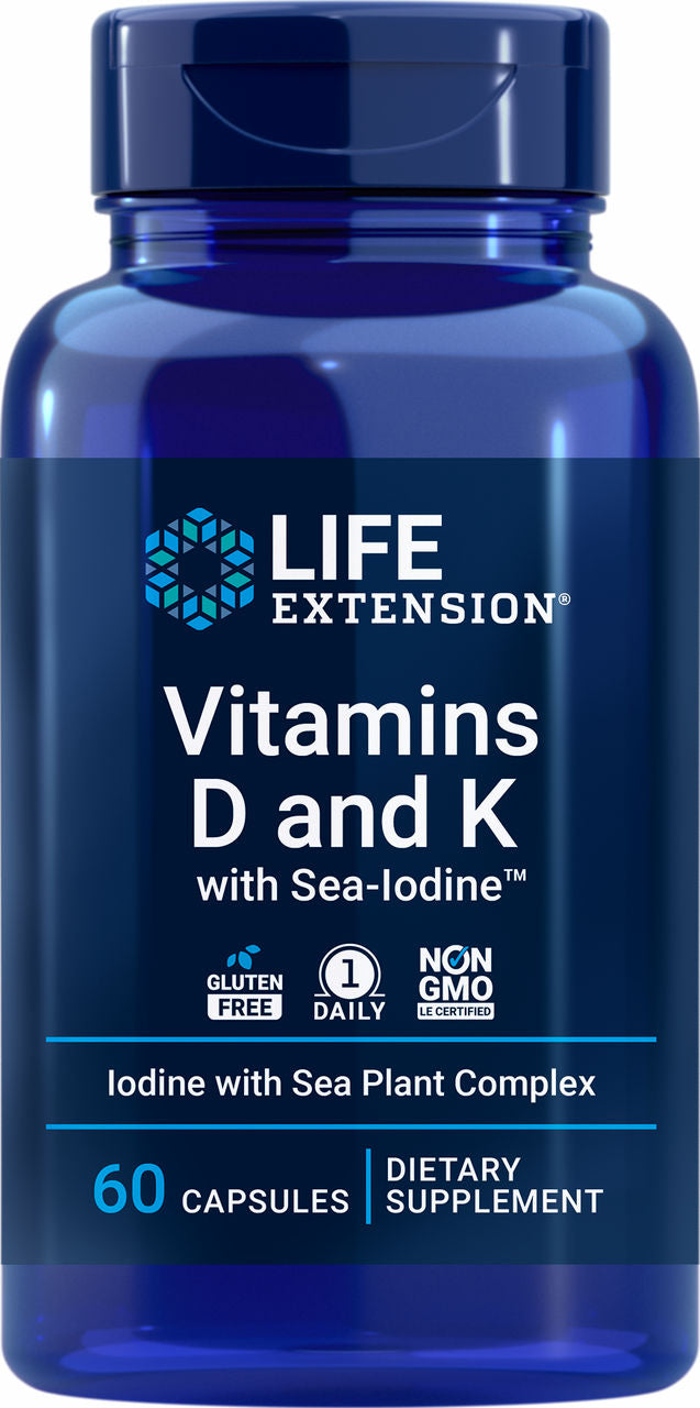 Vitamins D and K with Sea Iodine™ 60 capsules #2040