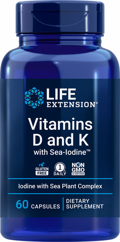 Vitamins D and K with Sea Iodine™ 60 capsules #2040