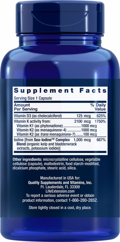 Vitamins D and K with Sea Iodine™ 60 capsules #2040