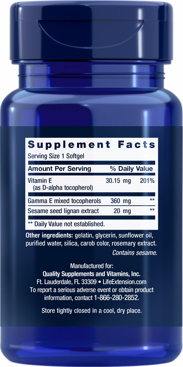 Gamma E Mixed Tocopherols 60 softgels #2075