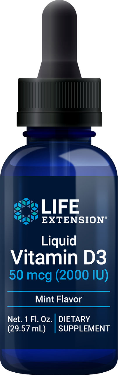 Liquid Vitamin D3 (Mint Flavor) 50 mcg (2000 IU) #2232