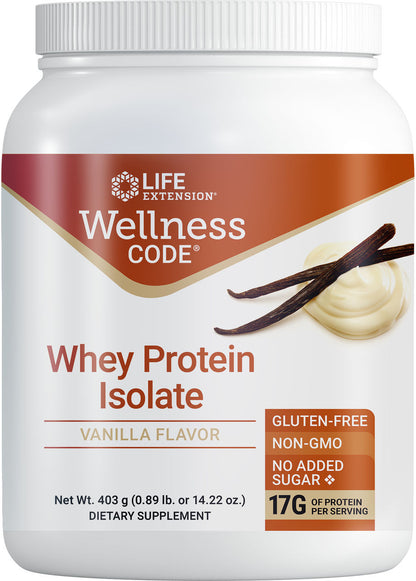 Wellness Code® Whey Protein Isolate (Vanilla) 403 grams #2242