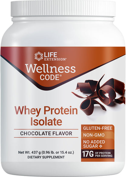 Wellness Code® Whey Protein Isolate (Chocolate) 437 grams #2243C
