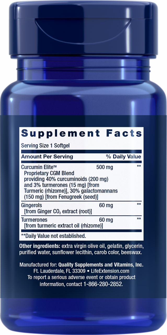 Advanced Curcumin Elite™ Turmeric Extract, Ginger & Turmerones 30 softgels #2324