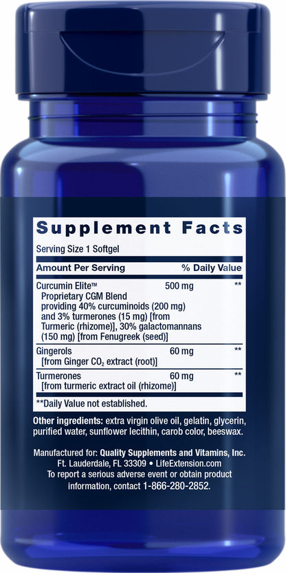 Advanced Curcumin Elite™ Turmeric Extract, Ginger & Turmerones 30 softgels #2324