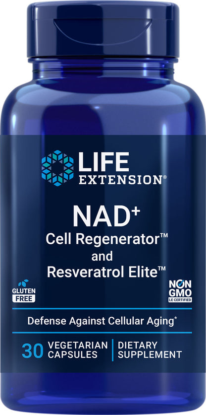 NAD+ Cell Regenerator™ and Resveratrol Elite™ 30 vegetarian capsules #2348
