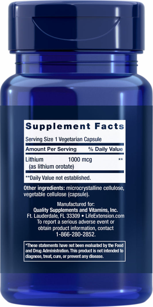 Lithium 1000 mcg, 100 capsules #2403