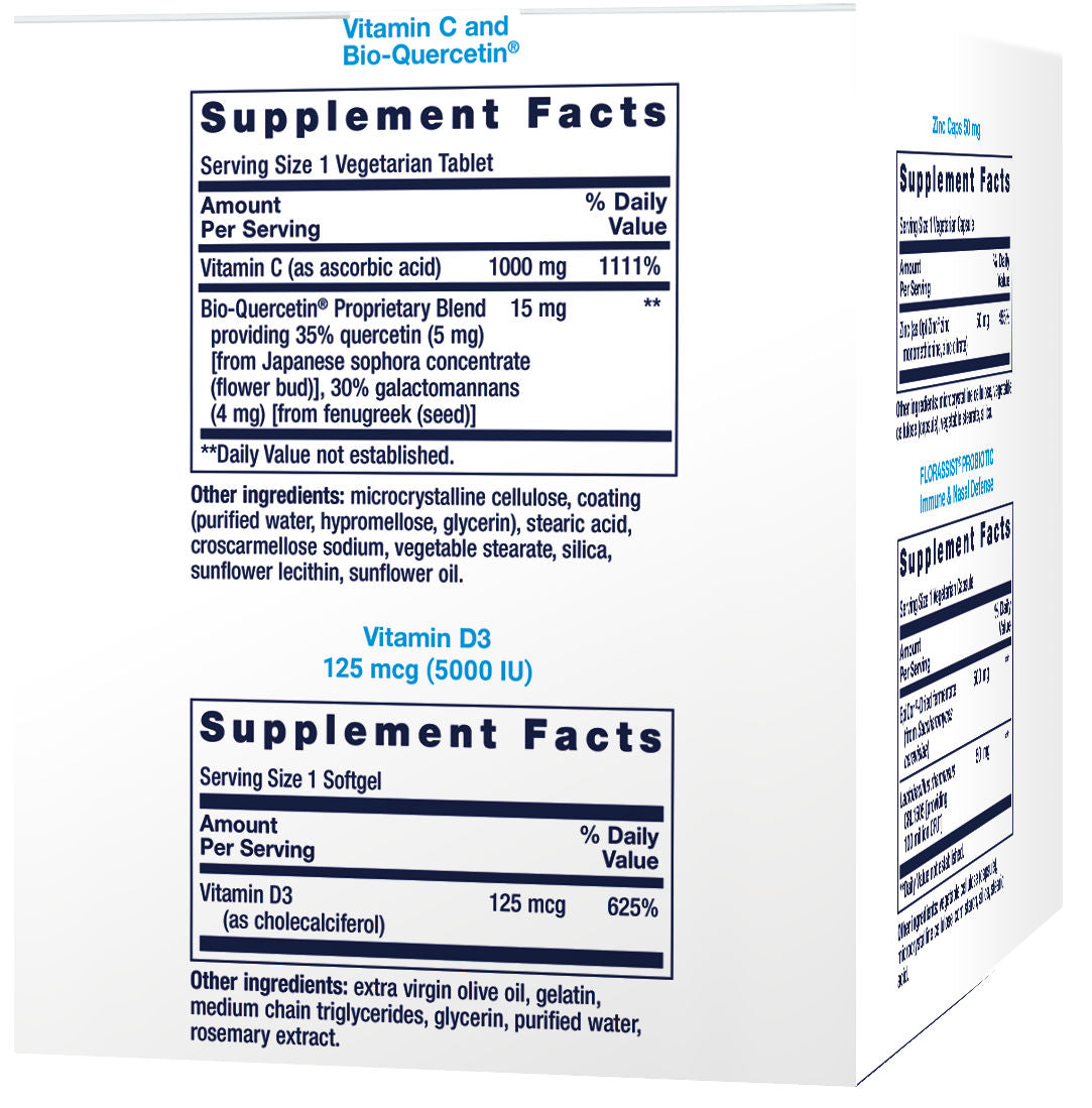 Immune Packs with Vitamin C & D, Zinc and Probiotic 30 packets #2425