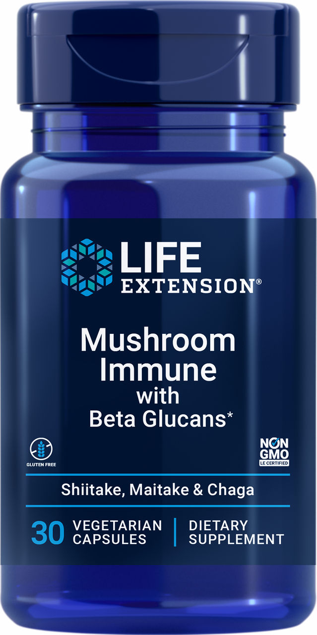 Mushroom Immune with Beta Glucans 30 vegetarian capsules #2426