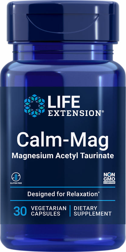 Calm Mag Magnesium Acetyl Taurinate 30 vegetarian capsules #2434