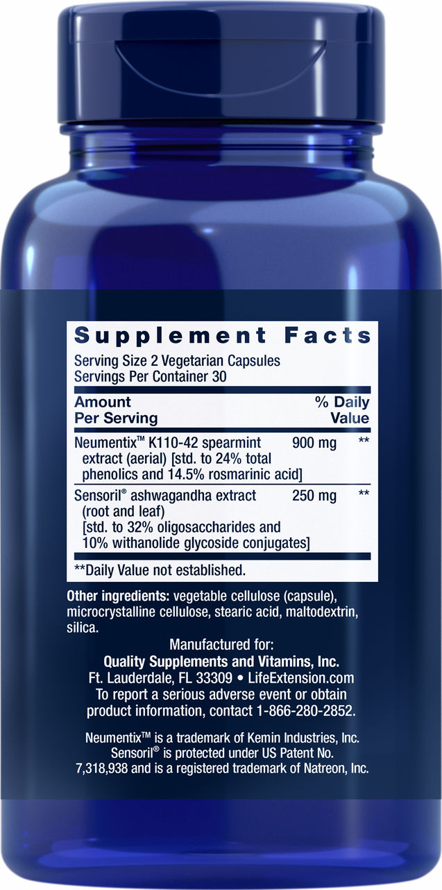 Ashwagandha Plus Calm & Focus 60 vegetarian capsules #2519