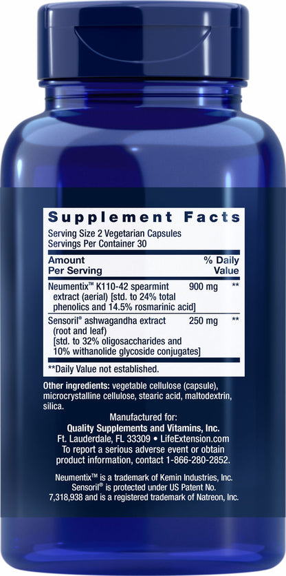 Ashwagandha Plus Calm & Focus 60 vegetarian capsules #2519