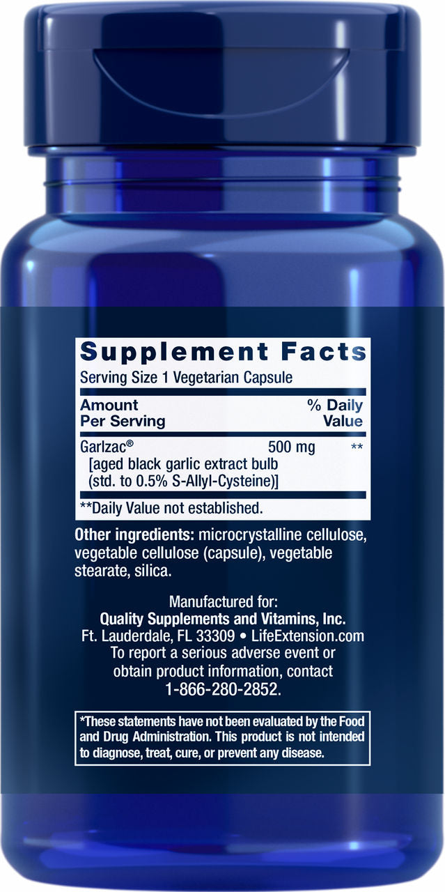 Aged Black Garlic Odorless Extract 30 vegetarian capsules #2530