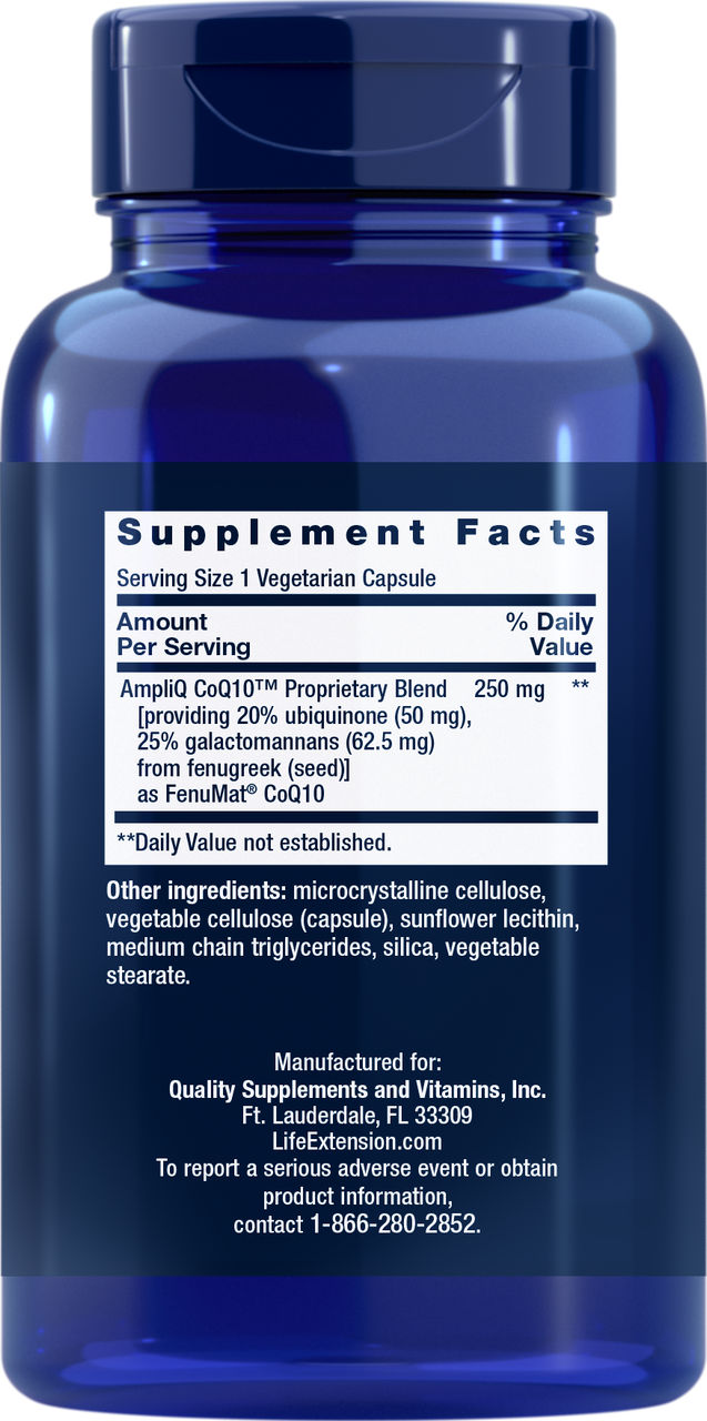 AmpliQ CoQ10™ 50 mg, 60 vegetarian capsules #2553