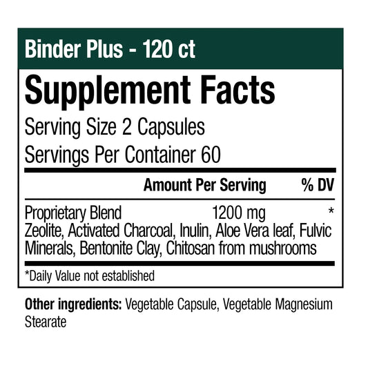 Binder Plus™ - 120 Vegetable Capsules (In-stock & Only Available Through Phone Order)